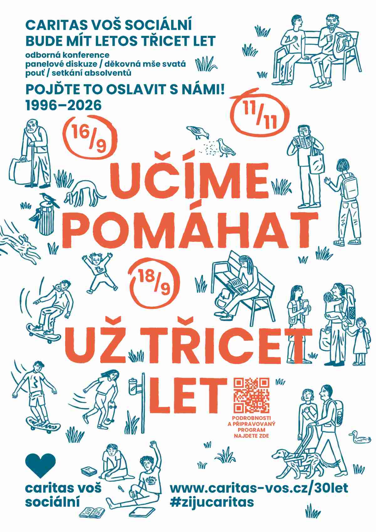 30 let caritas vos socialni plakat